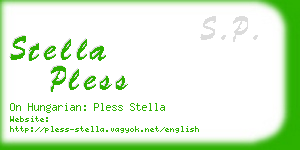 stella pless business card